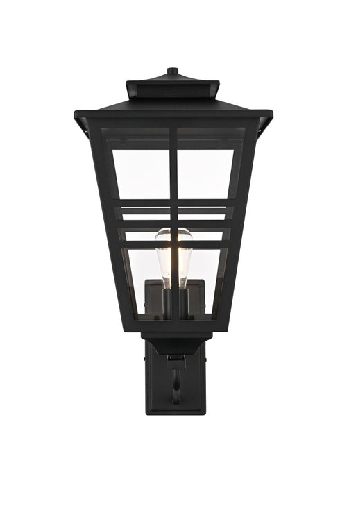 Elegant Lighting Macon 1 Light Wall sconce W12 Inch E14 Inch H24 Inch L1 in Black (1Box) Model: OD303W24BK
