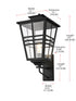 Elegant Lighting Macon 1 Light Wall sconce W12 Inch E14 Inch H24 Inch L1 in Black (1Box) Model: OD303W24BK