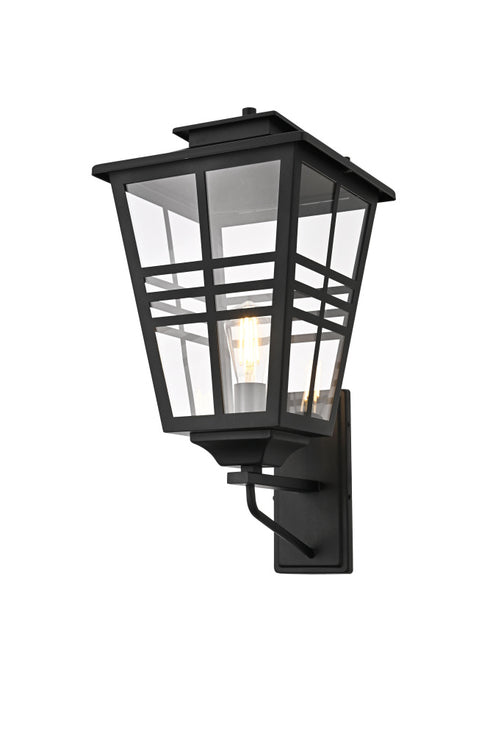 Elegant Lighting Macon 1 Light Wall sconce W12 Inch E14 Inch H24 Inch L1 in Black (1Box) Model: OD303W24BK