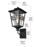 Elegant Lighting Macon 1 Light Wall sconce W8.5 Inch E10.5 Inch H19.5 Inch L1 in Black Model: OD303W20BK