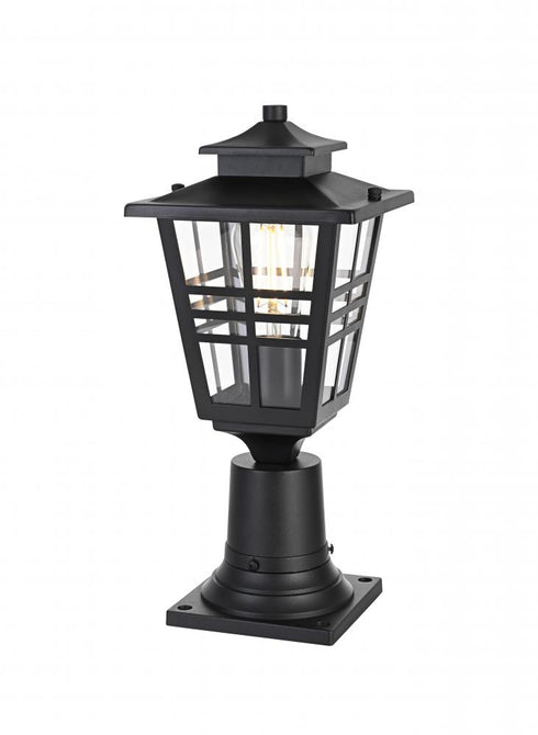 Elegant Lighting Macon 7 inch Outdoor Pendant in Black Model: OD303P16BK
