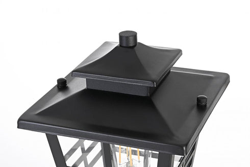 Elegant Lighting Macon 7 inch Outdoor Pendant in Black Model: OD303P16BK