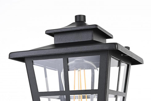 Elegant Lighting Macon 7 inch Outdoor Pendant in Black Model: OD303P16BK