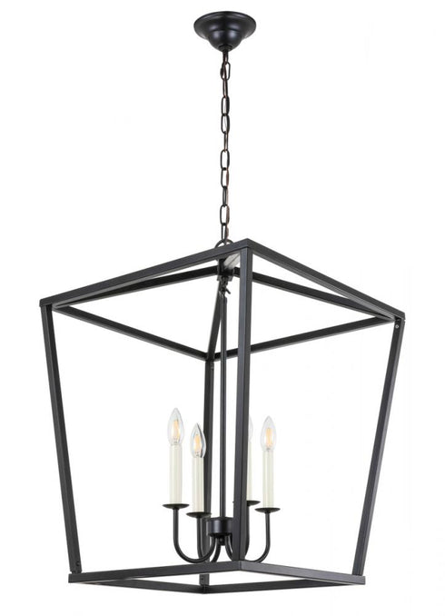 Elegant Lighting Maddox 4 light in Black pendant Model: LD6008D20BK