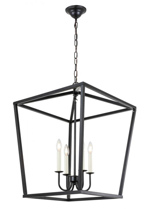 Elegant Lighting Maddox 4 light in Black pendant Model: LD6008D20BK
