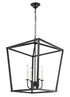 Elegant Lighting Maddox 4 light in Black pendant Model: LD6008D20BK