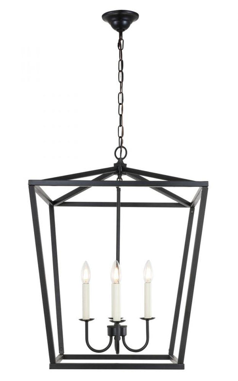 Elegant Lighting Maddox 4 light in Black pendant Model: LD6008D20BK