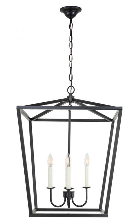 Elegant Lighting Maddox 4 light in Black pendant Model: LD6008D20BK