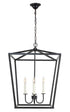Elegant Lighting Maddox 4 light in Black pendant Model: LD6008D20BK