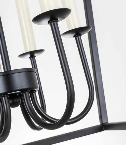 Elegant Lighting Maddox 6 light in Black chandelier Model: LD6008D24BK