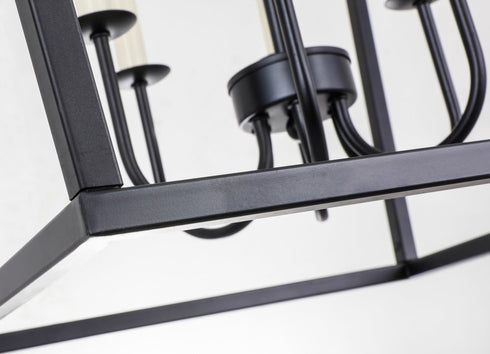 Elegant Lighting Maddox 6 light in Black chandelier Model: LD6008D24BK