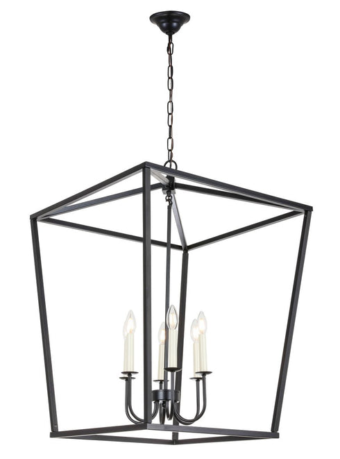 Elegant Lighting Maddox 6 light in Black chandelier Model: LD6008D24BK