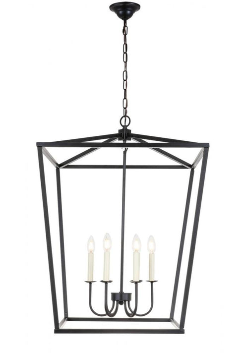 Elegant Lighting Maddox 6 light in Black chandelier Model: LD6008D24BK