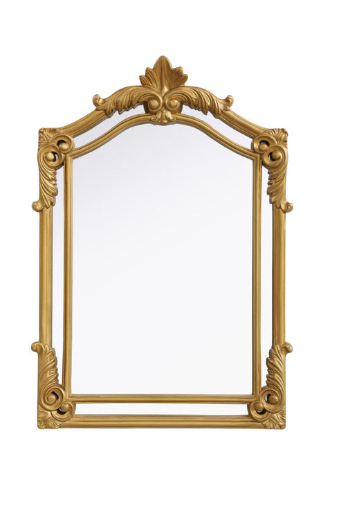 Elegant Lighting Madeline Wall mirror 25.5 Inch x36 Inch gold leaf Model: MR7A2636GF