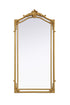 Elegant Lighting Madeline Wall mirror 33.5 Inch x66 Inch gold leaf Model: MR7A3466GF