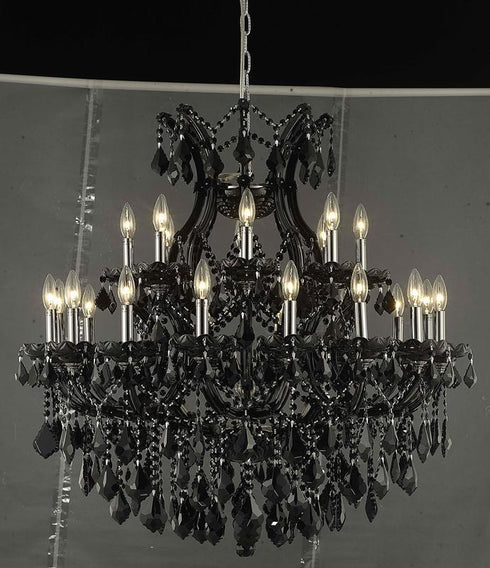 Elegant Lighting Maria Theresa 24 light in Black Chandelier Model: 2800D36B/RC