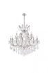 Elegant Lighting Maria Theresa 24 light in Chrome Chandelier Golden Teak (Smoky) Royal Cut Crystal Model: 2800D36C-GT/RC