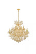 Elegant Lighting Maria Theresa 24 light in Chrome Chandelier Golden Teak (Smoky) Royal Cut Crystal Model: 2800D36C-GT/RC