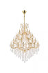Elegant Lighting Maria Theresa 49 light in Chrome Chandelier Golden Teak (Smoky) Royal Cut Crystal Model: 2800G46C-GT/RC