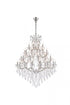 Elegant Lighting Maria Theresa 49 light in Chrome Chandelier Golden Teak (Smoky) Royal Cut Crystal Model: 2800G46C-GT/RC