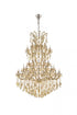 Elegant Lighting Maria Theresa 61 light in Chrome Chandelier Golden Teak (Smoky) Royal Cut Crystal Model: 2800G54C-GT/RC