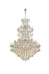 Elegant Lighting Maria Theresa 85 light in Chrome Chandelier Golden Teak (Smoky) Royal Cut Crystal Model: 2800G96C-GT/RC