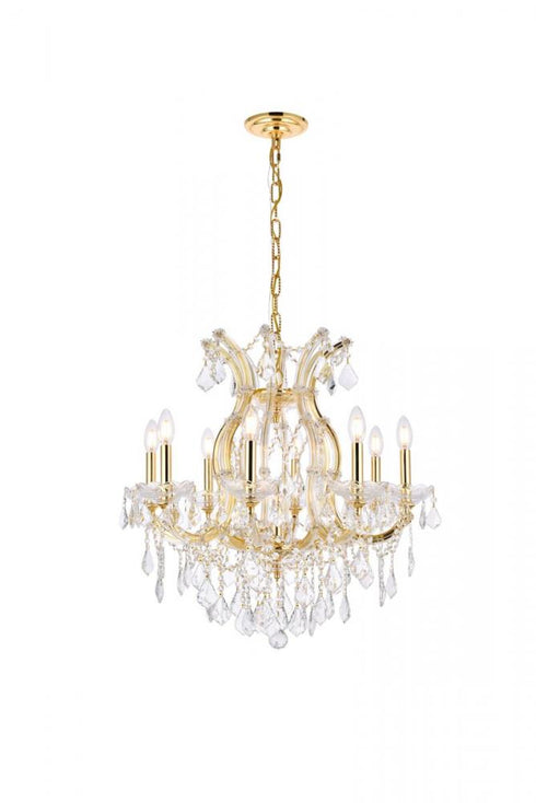 Elegant Lighting Maria Theresa 9 light in Chrome Chandelier Clear Royal Cut Crystal Model: 2800D26C/RC
