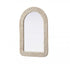 Elegant Lighting Marlowe Arch Cornhusk Mirror 24x36 Inch in Linen White Model: MR4G2436LN