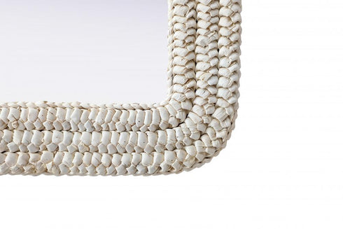 Elegant Lighting Marlowe Arch Cornhusk Mirror 24x42 Inch in Linen White Model: MR4G2442LN