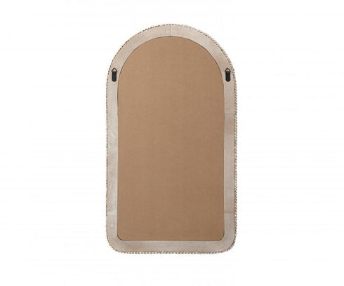 Elegant Lighting Marlowe Arch Cornhusk Mirror 24x42 Inch in Linen White Model: MR4G2442LN