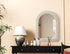 Elegant Lighting Marlowe Arch Cornhusk Mirror 27x36 Inch in Linen White Model: MR4G2736LN