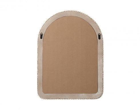 Elegant Lighting Marlowe Arch Cornhusk Mirror 27x36 Inch in Linen White Model: MR4G2736LN