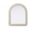 Elegant Lighting Marlowe Arch Cornhusk Mirror 30x36 Inch in Linen White Model: MR4G3036LN