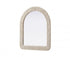 Elegant Lighting Marlowe Arch Cornhusk Mirror 30x36 Inch in Linen White Model: MR4G3036LN