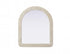 Elegant Lighting Marlowe Arch Cornhusk Mirror 36x42 Inch in Linen White Model: MR4G3642LN