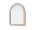 Elegant Lighting Marlowe Arch Cornhusk Mirror 36x42 Inch in Linen White Model: MR4G3642LN