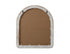 Elegant Lighting Marlowe Arch Cornhusk Mirror 36x42 Inch in Linen White Model: MR4G3642LN