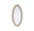 Elegant Lighting Marlowe Oval Cornhusk Mirror 24x42 Inch in Linen White Model: MR4C2442LN