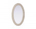 Elegant Lighting Marlowe Oval Cornhusk Mirror 24x42 Inch in Linen White Model: MR4C2442LN