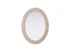 Elegant Lighting Marlowe Oval Cornhusk Mirror 27x36 Inch in Linen White Model: MR4C2736LN