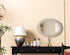 Elegant Lighting Marlowe Oval Cornhusk Mirror 27x36 Inch in Linen White Model: MR4C2736LN