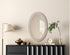 Elegant Lighting Marlowe Oval Cornhusk Mirror 27x42 Inch in Linen White Model: MR4C2742LN