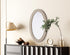 Elegant Lighting Marlowe Oval Cornhusk Mirror 27x42 Inch in Linen White Model: MR4C2742LN