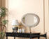 Elegant Lighting Marlowe Oval Cornhusk Mirror 27x42 Inch in Linen White Model: MR4C2742LN