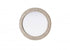 Elegant Lighting Marlowe Oval Cornhusk Mirror 30x36 Inch in Linen White Model: MR4C3036LN