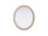 Elegant Lighting Marlowe Oval Cornhusk Mirror 36x42 Inch in Linen White Model: MR4C3642LN