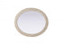 Elegant Lighting Marlowe Oval Cornhusk Mirror 36x42 Inch in Linen White Model: MR4C3642LN