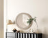 Elegant Lighting Marlowe Oval Cornhusk Mirror 36x42 Inch in Linen White Model: MR4C3642LN