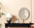Elegant Lighting Marlowe Oval Cornhusk Mirror 36x42 Inch in Linen White Model: MR4C3642LN
