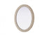 Elegant Lighting Marlowe Oval Cornhusk Mirror 36x42 Inch in Linen White Model: MR4C3642LN